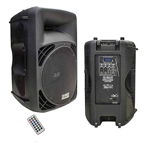 Absolute USA PRO USPRO15BT Portable 15-Inch Amplified Speaker with MP3/SD/USB/FM Radio Player Built-In Bluetooth