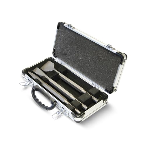 Makita d-05181 – Kit of 3 SDS Plus Chisel Set in Aluminium Case