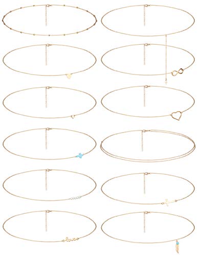 FIBO STEEL 12Pcs Sexy Belly Waist Chain Bikini Body Chain Summer Beach Body Jewelry Set for Women Sliver Gold Tone