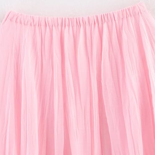 Skirt for Women Summer Yellow Pleated Ruffle High Waist Long Vacation Casual Ladies Outings Wear4