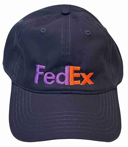 FedEx Hat 2222 - Embroidered Adjustable Delivery Driver Cap, Navy Blue