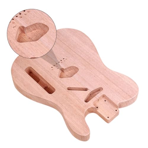 HEMOTON Unfinished Electric Guitar Body Blank Guitar Barrel for Projects Model Finish