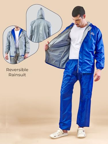 Image of LUX VENUS Reversible Rain Coat for Men.