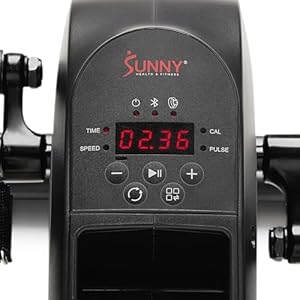 Sunny health fitness smart motorized mini elliptical trainer wremote control indoor under desk pedal exerciser for seniors mobility cardio workout free sunnyfit app bluetooth linksf e324028  urban country home decor