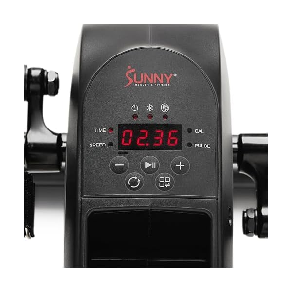 Sunny health fitness smart motorized mini elliptical trainer wremote control indoor under desk pedal exerciser for seniors mobility cardio workout free sunnyfit app bluetooth linksf e324028  urban country home decor