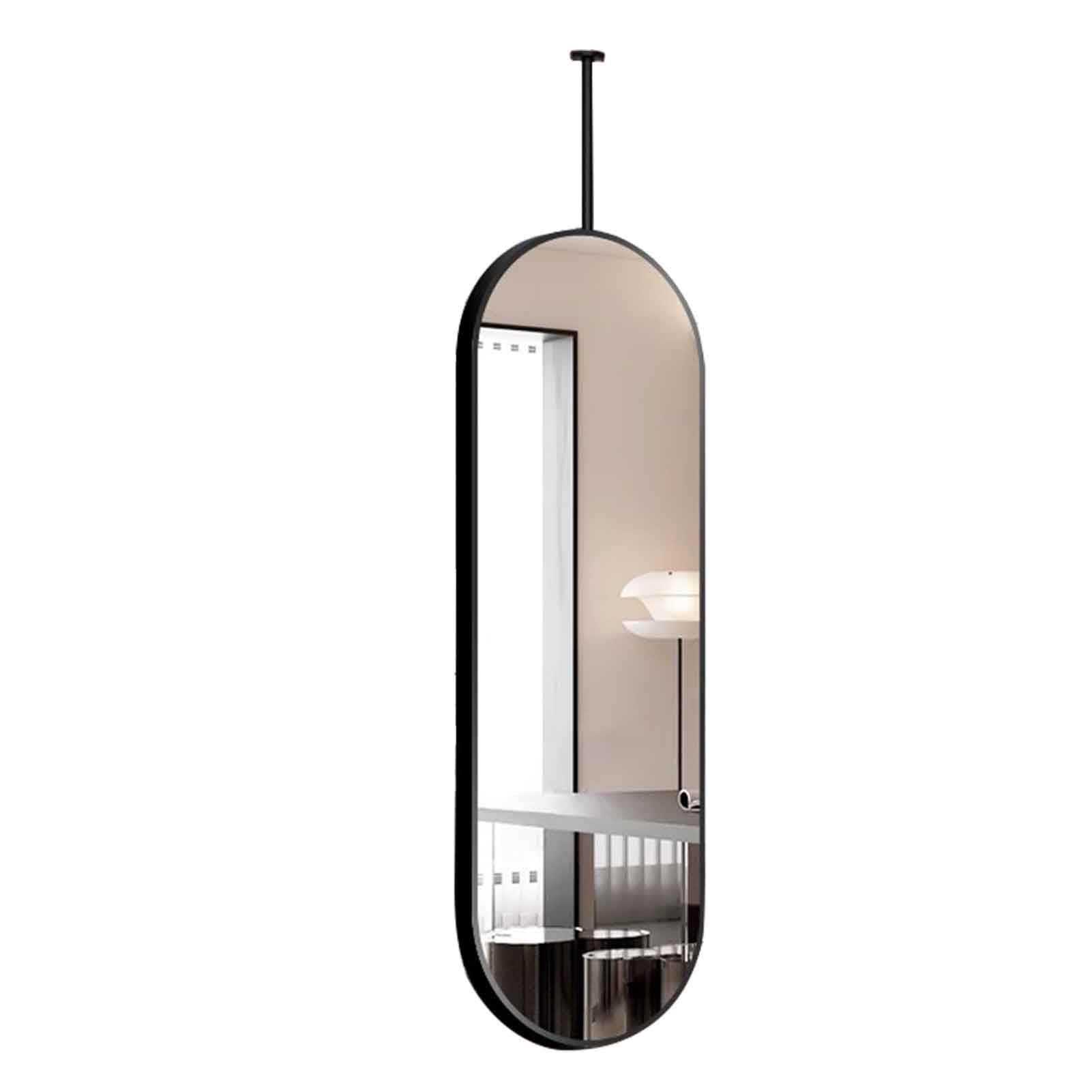 BKSXSOP Ceiling Suspended Mirror, Mounted Bathroom Vanity Makeup Mirrors Home Decor HD Shaving Mirrors(40cmx60cm)