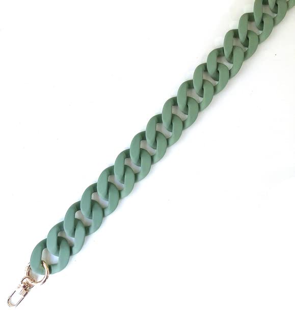 SERVEL Catena di Accessori per Borsetta da Donna alla Moda Catena in Resina Nera Bianca Verde Cinturino Smerigliato di Lusso Catena per Borsa a Tracolla con Frizione da Donna