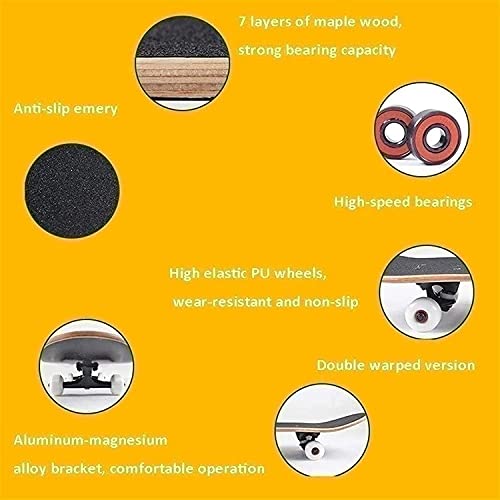 Anime Skateboard voor Naruto: Uchiha Obito Cartoon Patroon Skateboard 7-Layer Maple 95A Roller Hardheid Funboard voor… - Afbeelding 5