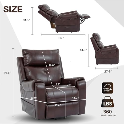 Sillón reclinable con función elevadora y soporte PU miniatura 2