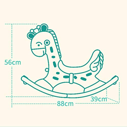 Schaukelpferd Baby Schaukelstuhl Baby Kunststoffgürtel Musik Trompete verdickt Kinder Spielzeug 1-2 Jahre Alten Trojaner… – Bild 4