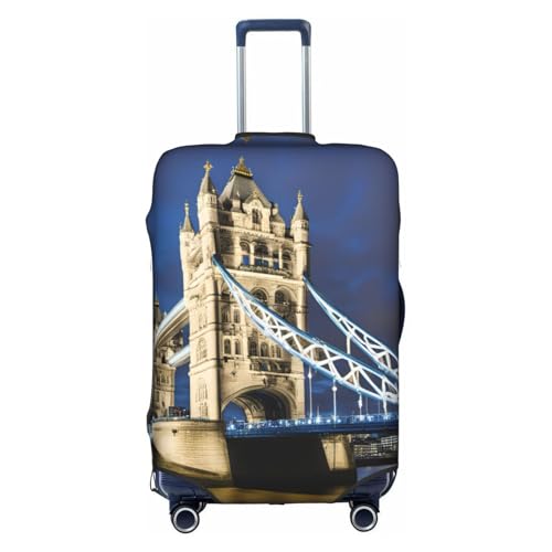 Tower Bridge In London Tsa Approved Luggage Cover For 18-32 Inch Suitcases Scratch-Resistant Stretch Luggage Cover
