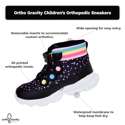 Orthopedic Comfort Children's High Top Sneakers by Ortho Gravity (Light Up)2