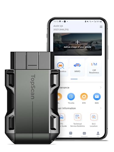TOPDON Topscan Lite Scanner OBD2 Bluetooth, Outil de Diagnostic sans Fil OBDII pour Tous Les...