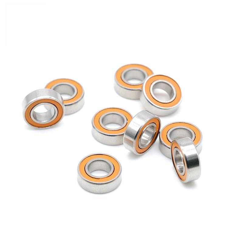 10Pcs 6x12x4 Stainless Steel Hybrid Ceramic Ball Bearing 6x12x4mm SMR126 RS CB ABEC7 by RainDew Without Grease Fast Turning