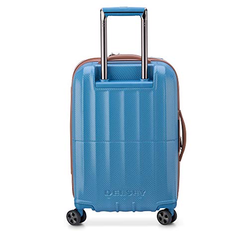 Image of DELSEY PARIS St. Tropez Hardside Expandable Luggage with Spinner Wheels, Baltic Blue, Checked-Medium 24 Inch