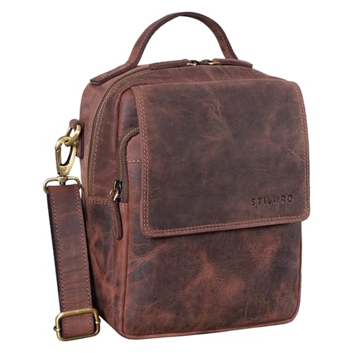 Bolso de caballero para tablet 10 pulgadas STILORD Gideon, bolso de mano hombre cuero vintage