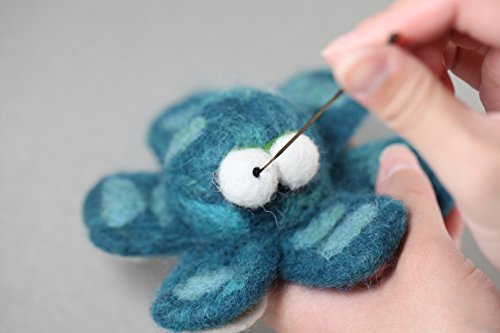 Woolbuddy Sea Animal Needle Felting Kit, Felt Animal Kit, Handmade, Felting Wool With 2 Felting Needles And Instruction (Octopus) #TOP3