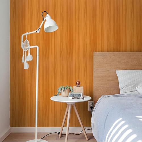 Image of KBR Self-Adhesive PVC 3D Wall Sticker Wallpaper, Kitchen Backsplash Wooden Brown Stickers Wallpaper for Hotel, Bedroom & Cafe Walls (60cm x 200cm, Pack of 1)