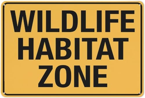 Wildlife Habitat Zone Warning Sign 8"x12", UV-Printed Aluminum Weatherproof, For Nature Reserve Outdoor Wildlife Protection