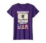 Needham, Massachusetts MA, Norfolk County, T-Shirt, Women, Purple, Small
