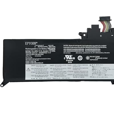 01AV433 01AV432 01AV434 Laptop Battery 51Wh 3340mAh 4-Cell 15.28V Compatible with Lenovo ThinkPad Yoga 370 / ThinkPad X380 Yoga Series SB10K97590 SB10K97589 SB10K97591
