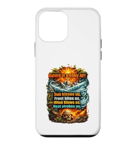 Nature is Freaky Sun Kisses Us �A�h�x���`���[���D�Ƃ̃W���[�N �X�}�z�P�[�X iPhone 12 mini �p
