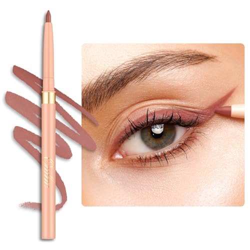 OULAC Braun Eye Liner & Lipliner Stift 2 IN 1, Wischfester, Waterproof Schwenkbarer Kajalstifte, Langanhaltender Matte Finish, Schnelltrocknung, Hochpigmentierter, Vegan (L03) Naked Liner