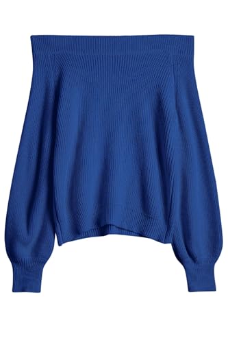 Image of ZAFUL Sweaters for Women Off Shoulder Knit Sweater with Long Sleeve Loose Pullover Jumper Tops