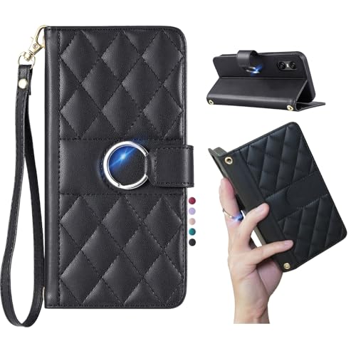�~�ꉮ Sony Xperia 10 VI�iSO-52E/SOG14/XQ-ES44�j�����O�t���L���e�B�O���U�[���蒠�^�P�[�X �G���K���g�ł��킢�� �X�g���b�v�t�� �D���J�[�h���[�� �X�^���h�@�\ �}�O�l�b�g�J�� �S�ʕی�i�u���b�N�j