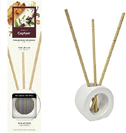 Fragranced Diffuser Sticks with Ceramic Vase (Vanilla Biscotti)