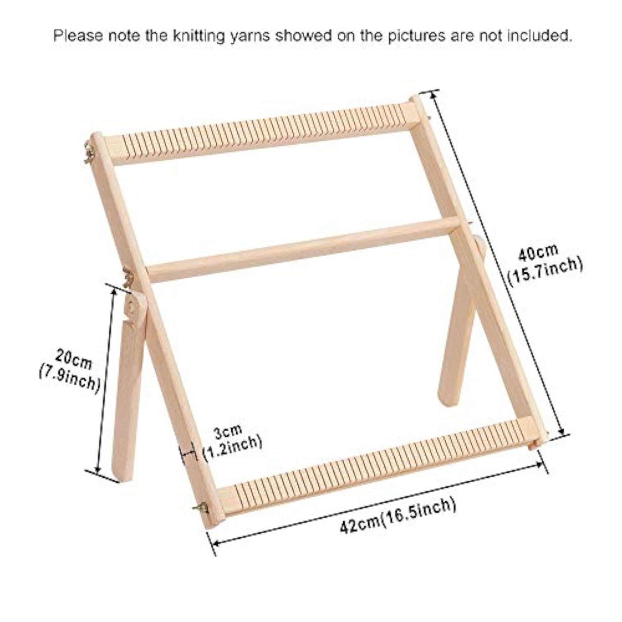 Large Frame Weaving Loom for DIY Crafts, 16.5" x 15.7"