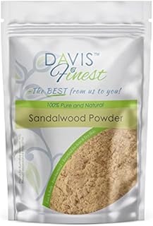 Davis Finest Sandalwood Pure Natural Chandan Powder for Face, Skin, Lightening, Dark Spots, Brightening, Even Skin Tone, Moisturizing Face Mask |Facial Treatment for Sensitive Dry Acne Prone Skin 100g