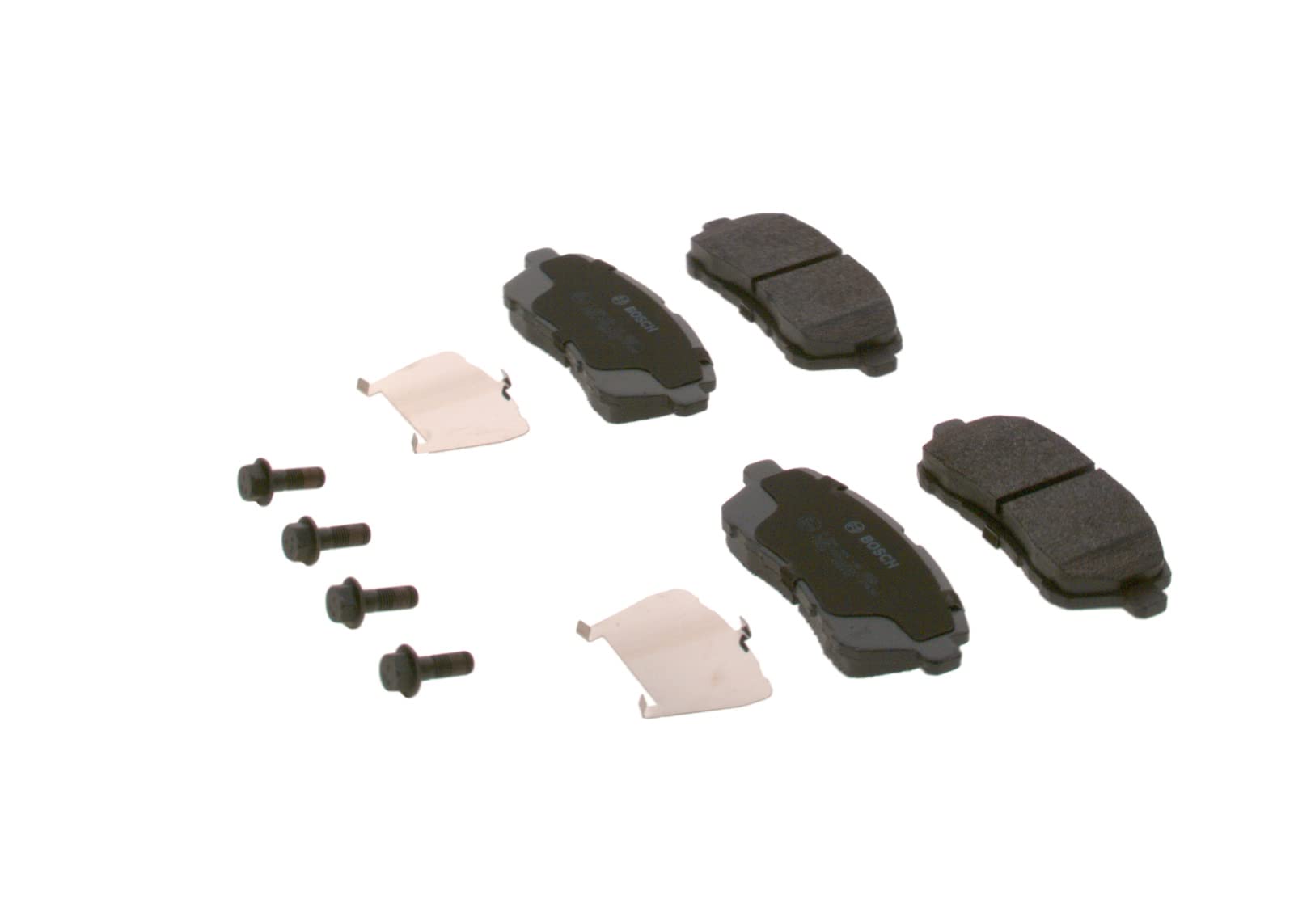 Bosch BP1137 - Pastiglie Freni Auto, Delantero - Calidad Bosch - Reducción de Ruido y Polvo - Certificación ECE-R90 - Sin Cobre - 1 Juego de 4 Pastillas - Con Accesorios