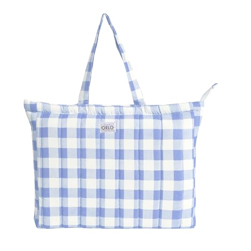 Image of Premium Cotton Waffle Quilted Tote Bag, Large Spacious Handbag for College, Office, Work, Travel, Shopping & Daily Use
