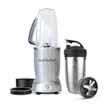 nutribullet 1200 8 Piece Set - 1200W Extraction - Blends Frozen Fruit, Nuts & Ice - Includes 1x 900ml Insulated Steel Cup, 1x 900ml Colossal Cup, 2X Handled Rings & 2 Lids - Blender & Smoothie Maker