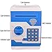 FEENM Electronic Password Piggy Bank Fingerprint Password Lock Mini ATM Money Saving Box Toy Electronic Coin Bank Great Gift Toy for Children Kids (Blue-2)