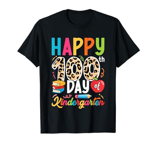 100 Days of Kindergarten Happy 100th of Kindergarten Maglietta