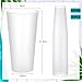 Teecyhooo 18 oz Frosted Plastic Cups Blank Reusable Drink Frosted Cups Clear Party Tumblers for Wedding, Parties, Events, Marketing