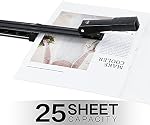Deli Long Reach Stapler with 1000 Staples, 20 Sheet Capacity, Long Arm Standard Staplers for Booklet or Book Binding, Black
