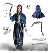 Halloween Deguisement Faucheuse Enfant Costume Squelette
