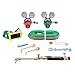 VEVOR Oxygen Acetylene Torch Kit, Gas Welding Cutting Torch Kit, 12PCS Oxy Acetylene Brazing Tool Set with 177 inches Twin-Hose, 1 Cutting Nozzle, 2 Welding Tips & 2 Regulators (without Gas Cylinder)
