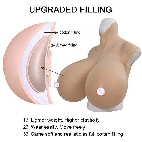 YIQI Z-CUP S-CUP Giant Breastplate Silicone Breast Form for Crossdressers Transgender Cosplay4