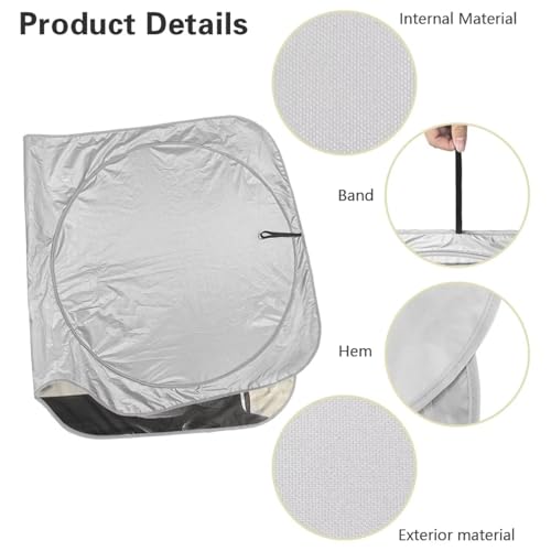 Image of Funny Frog Car Sun Shade for Windshield Sun Shield for Front Window Blocks UV Rays Easy to Install Car Interior Accessories Sun Protection for Cars Truck SUV