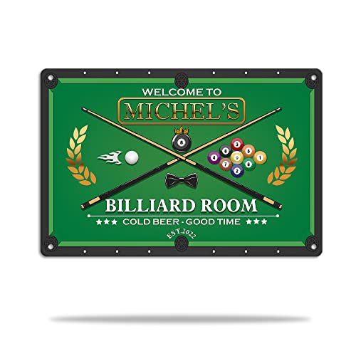 Muchnee Customized Billiard Room Décor – Vintage Billiard Wall Hanging Decoration, Rustic Men Cavve Masterpiece, One-Sided Printed Metal Wall Art, Suitable For Pubs, Billiard Halls, Restaurants #TOP30