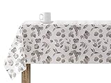  Mantel Antimanchas con Estampado Digital 100% algodón Puro, 140x140 cm, diseño de Hojas en Tonos cálidos PATNA140X140 Purline