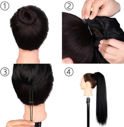 Ser Mulher Coda Di Cavallo Extension CAROL, Capelli Ricci, 70 cm (Nero)