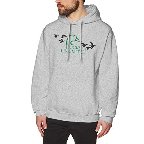 Ducks Unlimited Men's Comfortable Fabric, Easy to Fashion Hoodie Sweatshirt Gray