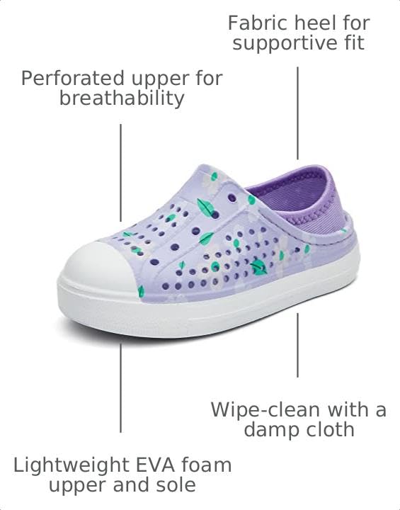 Image of EasyStar Toddler Summer Water Shoes Kids' EVA Sandals with Cushioned Fabric Heel
