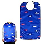 FUSHIDA FSUHHIAD Adults Bibs - Extra Long Apron for Elderly Dinner,Waterproof PVC Cover, Fyh522,...