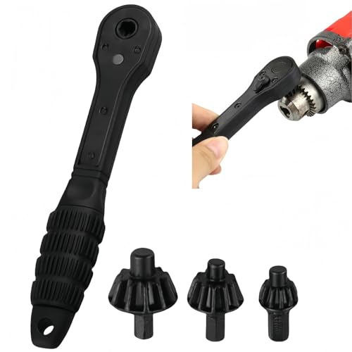 Chiave a cricchetto con messa a fuoco confortevole, chiave professionale 2 in 1 per trapano mandrino con rench, trapano C/mandrino a cricchetto W/rench, 3 misure a cricchetto D/rill C/huck K/ey